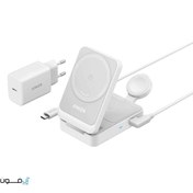 تصویر شارژر وایرلس انکر B2557 توان ۱۵ وات ۳ در ۱ Wireless Charger Anker B2557
