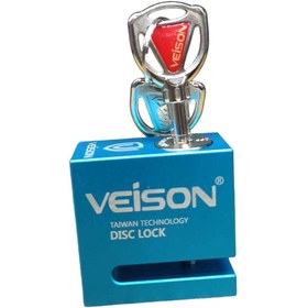 تصویر قفل دیسک موتور سیکلت تایوانی ویژن | veison - BLUE Taiwanese Veison motorcycle disc lock BLUE