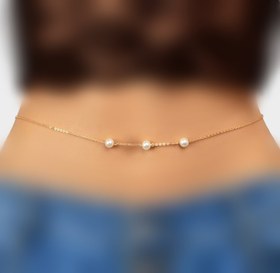 تصویر زنجیر شکم - طلایی / M/L 