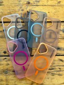 تصویر قاب گوشی شفاف رنگی مگسیف دار SYNDEE مناسب آیفون 7 تا 17 پرومکس 