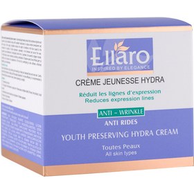 تصویر کرم آبرسان و حفظ جوانی پوست الارو ellaro youth preserving hydra cream