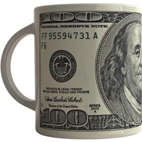 تصویر ماگ چاپلینو طرح دلار آمریکا مخصوص تریدر – M106 Chaplino mug US dollar design for traders