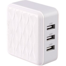 تصویر کلگی فست شارژ Earldom ES-EU22 3Port 3.4A 17W Earldom ES-EU22 3Port 3.4A 17W Fast Wall Charger