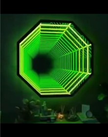 تصویر آینه بینهایت هشت ضلعی(۴۰ سانتی متر) RGB ریموت دار infinity mirror