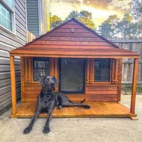 تصویر خانه سگ چوبی مدل DH50 