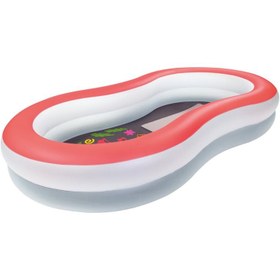 تصویر استخر بادی لوبیایی طرح دار bestway 54136