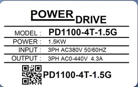 تصویر اینورتر توان 1.5 سه فاز پاور درایو سری PD1100 