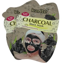 تصویر ماسک ورقه‌ای کاریته مدل Charcoal Black Mask 