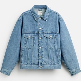 تصویر کت جین مردانه زارا BOXY FIT DENIM JACKET 