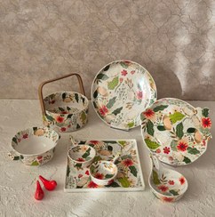 تصویر ظروف سرامیک گلدار 