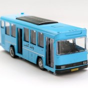 تصویر ماشین فلزی مدل اتوبوس واحدگشت موزیکال چراغدار 