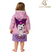 تصویر حوله تن پوش خردسال ( بچه گانه ) طرح کرومی جنس پنبه اعلا - 110 / صورتی روشن 