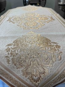 تصویر رومیزی مخمل زرکوب 4 تیکه 