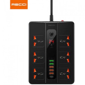 تصویر چندراهی برق تایمردار رچی Recci RC07 2500W Power Socket 