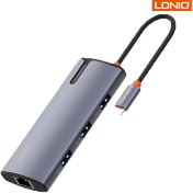 تصویر هاب 6 پورت الدینیو مدل DS-16U LDINIO 6 Ports Type-C Hub DS-16U