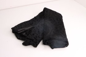 تصویر شال حریر طرح پلنگی - مشکی Shale harir tarhe palangi