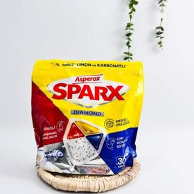 تصویر قرص ماشین ظرفشویی آسپروکس مدل Diamond بسته ۳۰ عددی 