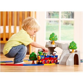 تصویر قطار اسباب بازی تولو مدل 89761 با علائم کامل برای خردسالان 