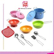 تصویر سرویس ظروف اسباب بازی 5 تکه استیل ضد زنگ ایکیا مدل IKEA DUKTIG IKEA DUKTIG 5-piece toy cookware set stainless steel colour