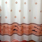 تصویر پرده حمام فرش مریم مدل Ana - سایز 180 × 180 سانتی متر - پوست پیازی 