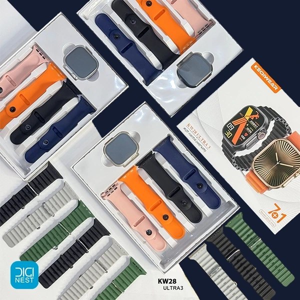 ساعت هوشمند کیکویر KW28 Ultra3 با نمایشگر AMOLED و GPS