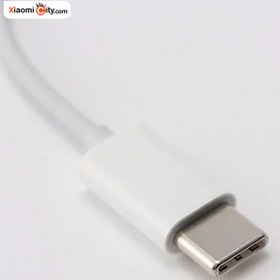 تصویر جک هندزفری تایپ سی سر جعبه صددرصد USB-C To 3.5mm Cable 0.19m