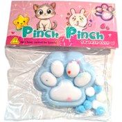 تصویر فیجت ضد استرس نرمالو پنجه گربه رنگی اورجینال - آبی سفید 