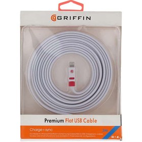 تصویر کابل premium flat usb cable griffin کابل 3 متری