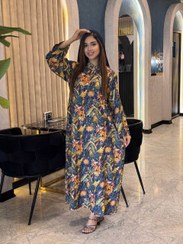 تصویر کفتان کتان نخ طلاکوب آنیکا k06 