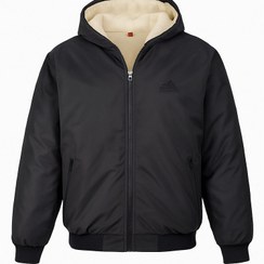 تصویر کاپشن مردانه آدیداس مدل adidas خز مشکی 