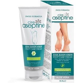 تصویر کرم قوی رفع ترک پا حاوی عصاره آلوئه ورا حجم 75 میل : Cire Aseprine Aloe Vera Foot Cream75ml