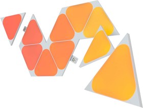 تصویر پنل توسعه‌دهنده روشنایی هوشمند 10 عددی مثلثی مدل Nanoleaf Mini Triangles Nanoleaf Shapes Mini Triangles Light Panel Expansion Kit (10 Panels),NL48-1001TW-10PK