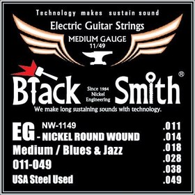 تصویر سیم گیتار الکتریک Black Smith NW-1149 ا Black Smith EG NW-1149 Nickel Round Wound Black Smith EG NW-1149 Nickel Round Wound