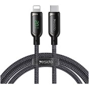 تصویر کابل Type-C به Lightning یسیدو مدل CA86 طول 1.2 متر Yesido CA86 Type-C To Lightning Cable 1.2m