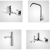 تصویر ست شیرآلات البرز روز مدل رویا کروم AlborzRooz Faucet Set, Roya Chrome