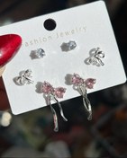 تصویر پک گوشواره میخ نقره 