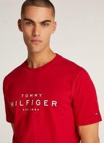 تصویر تی‌شرت گردن گرد لوگو برند Tommy Hilfiger Logo Crew Neck T-Shirt