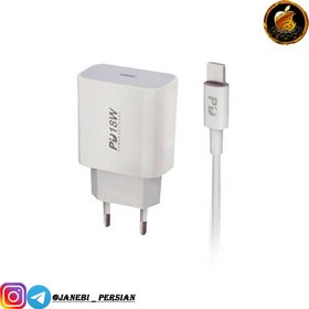 تصویر شارژر دیواری ترانیو مدل P12 همراه با کابل Type-C TRANYOO P12 Wall charger