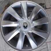 تصویر رینگ فابریک سایز۱۶(۱۰۰×۴) نقره‌ای رنو مگان (پارس خودرو) Original wheel size 16" Silver Megan