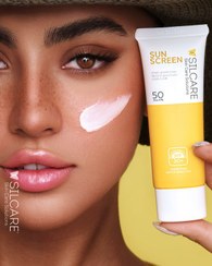 تصویر کرم ضد آفتاب انواع پوست بی رنگ سیلکر SPF30 Silcare Invisible All Skin Sunscreen Cream SPF30