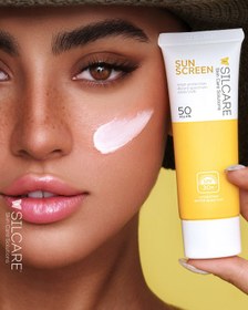 تصویر کرم ضد آفتاب انواع پوست بی رنگ سیلکر SPF30 Silcare Invisible All Skin Sunscreen Cream SPF30