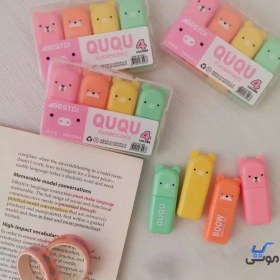 تصویر هایلایتر تدی ۴ رنگ بسته ۴ عددی 