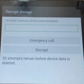 تصویر حل مشکل پیغام decrypt storage گوشی htc 816w 