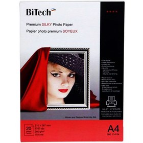 تصویر کاغذ A4 بایتک سیلکی 260 گرم 20 عددی (BITECH PAPER A4 SIM SILKY 260 gr 20 SHEETS) 