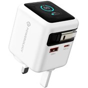 تصویر شارژر دیواری پاورولوژی مدل PWCUQC051 ظرفیت ۷۰ وات 