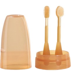 تصویر مسواک انگشتی و ماساژور لثه طرح هی اور شی 