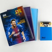 تصویر بسته 4 عددی دفتر مشق پسرانه Leo Messi 