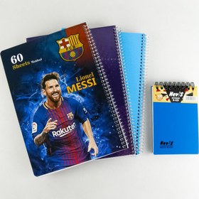 تصویر بسته 4 عددی دفتر مشق پسرانه Leo Messi 