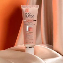 تصویر کرم پوشاننده و ضد چروک رنگی دور چشم SPF30 پرودرما proderma 