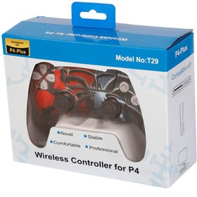 تصویر دسته بازی بی سیم طرح اسپایدرمن مدل T29 مناسب PS4 و PC 